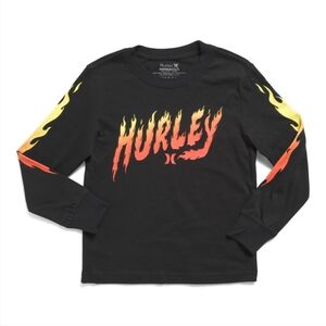 Hurley Kids Black Long Sleeve with Flame Design